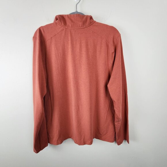 Coolibar  sz L Sonora performance pullover  1/4 zip brown sun protection - Picture 6 of 10